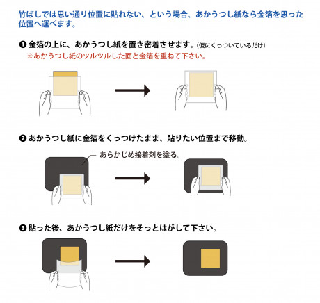 金箔貼りの位置合わせが簡単！あかうつし紙 100枚入