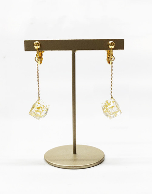 drop jewel イヤリング キューブ｜drop jewel イヤリング