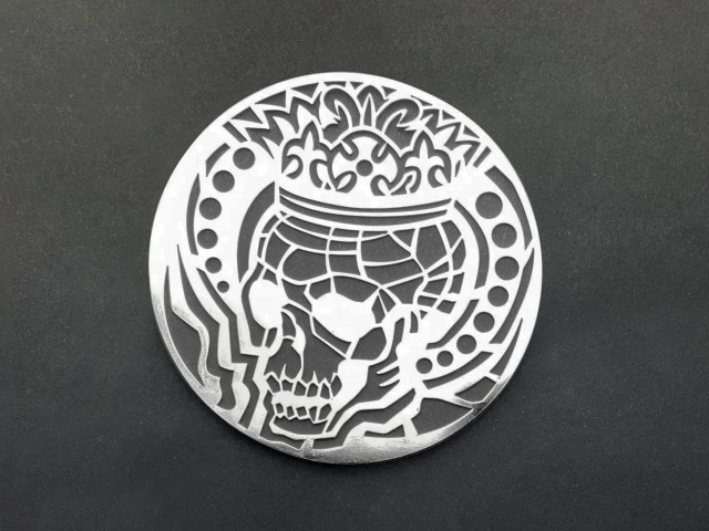 Autumn sale開催中！】ステンレスコースター (SUSベース)ドクロ