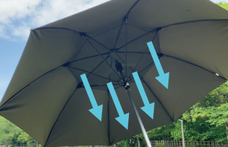 日傘【充電式ファン付き傘】ファンブレラ　オフホワイト