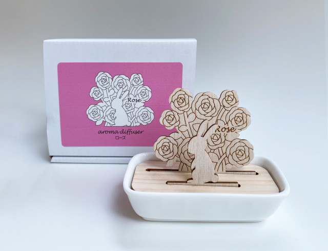 アロマディフューザー うさぎ ローズ｜その他 雑貨｜オンライン