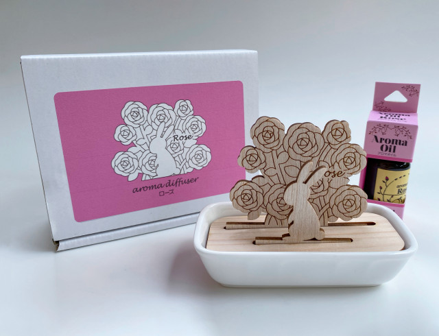 アロマディフューザー うさぎ ローズ｜その他 雑貨｜オンライン