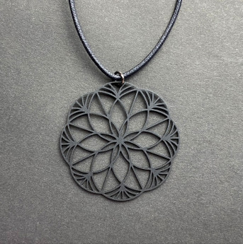 ステンレスネックレス（マットブラック)　香(KOU)