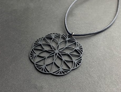 ステンレスネックレス（マットブラック)　香(KOU)