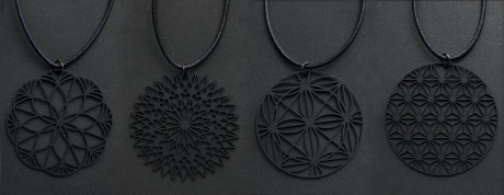 ステンレスネックレス（マットブラック)　香(KOU)