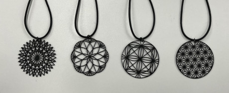 ステンレスネックレス（マットブラック)　香(KOU)