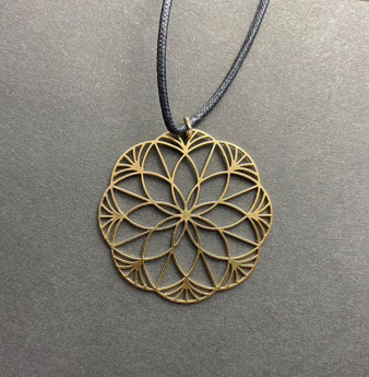 ステンレスネックレス（ゴールド)　香(KOU)