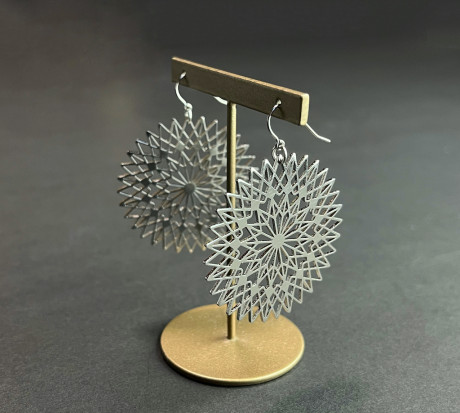 ステンレスピアス（シルバー)　華(HANA)