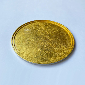 【Winter sale 開催中！】ステンレスコースター (金箔ベース)　麻の葉