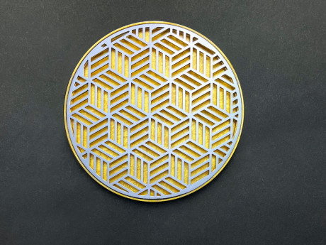 【Winter sale 開催中！】ステンレスコースター (金箔ベース)　ステラ