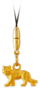 純金製ストラップ　干支　【寅】質実剛健