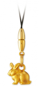 純金製ストラップ　干支　【卯】安心立命