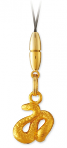 純金製ストラップ　干支　【巳】金運招福