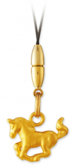 純金製ストラップ　干支　【午】疾風迅雷