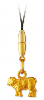 純金製ストラップ　干支　【未】家内安泰