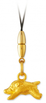 純金製ストラップ　干支　【亥】猪突猛進