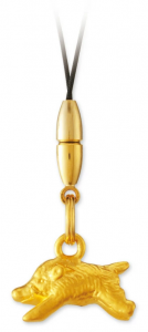 純金製ストラップ　干支　【亥】猪突猛進