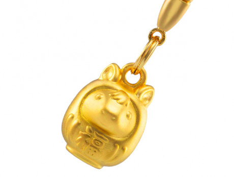 【期間限定】純金製干支だるまストラップ「2026年 午」疾風迅雷