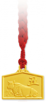 K18　干支絵馬根付　【丑】勇猛精進