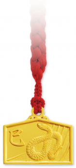 K18　干支絵馬根付　【巳】金運招福