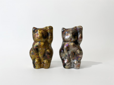 京金彩まねきねこ　銀